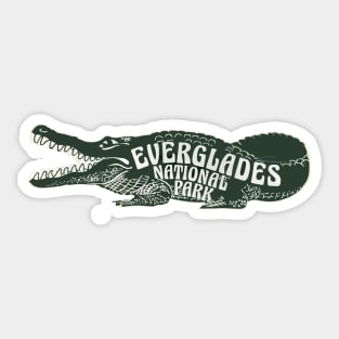 Everglades National Park Vintage Alligator Sticker